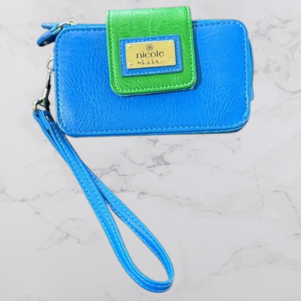 Nicole Miller Vibrant Blue Wristlet Wallet